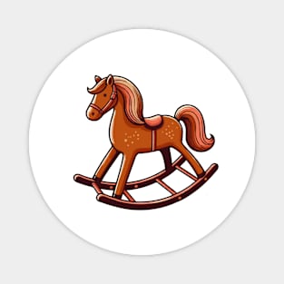 Wooden Rocking Horse Magnet